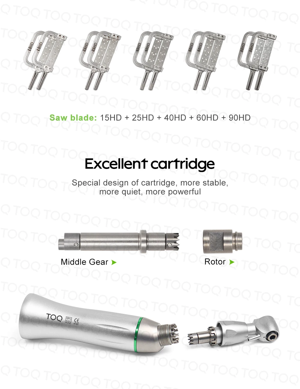 Orthodontic tools 4:1 Reduction dental low speed handpiece with IPR system contra angle Reciprocating handpiece Dentistry Tool