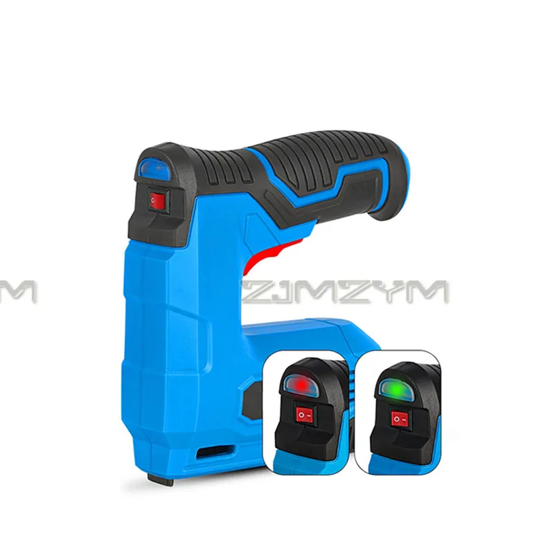 100PCS 용량 전기 스테이플러 2In1 리튬 이온 무선 네일 건 목재 프레임 Multitool Nailer DIY 도구 홈 실내 장식