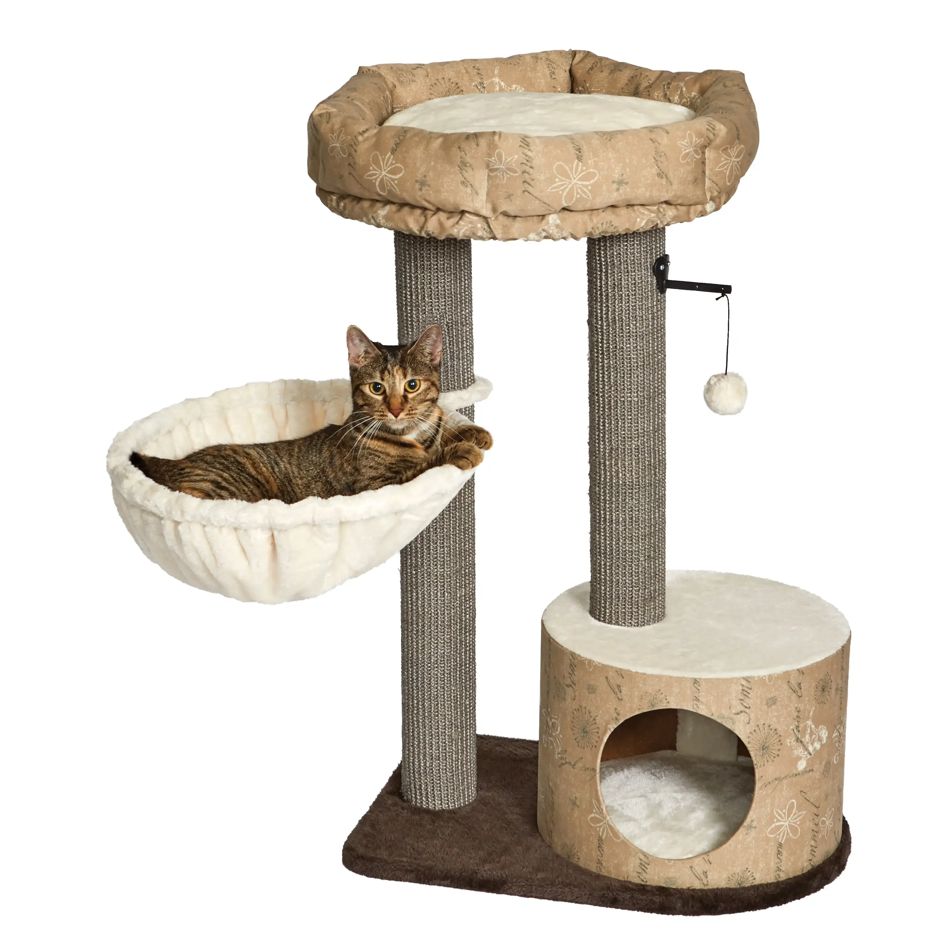 

35-Inch Feline Nuvo "Cove" Fashionable Cat Tree & Condo with Removable Lounging Bed