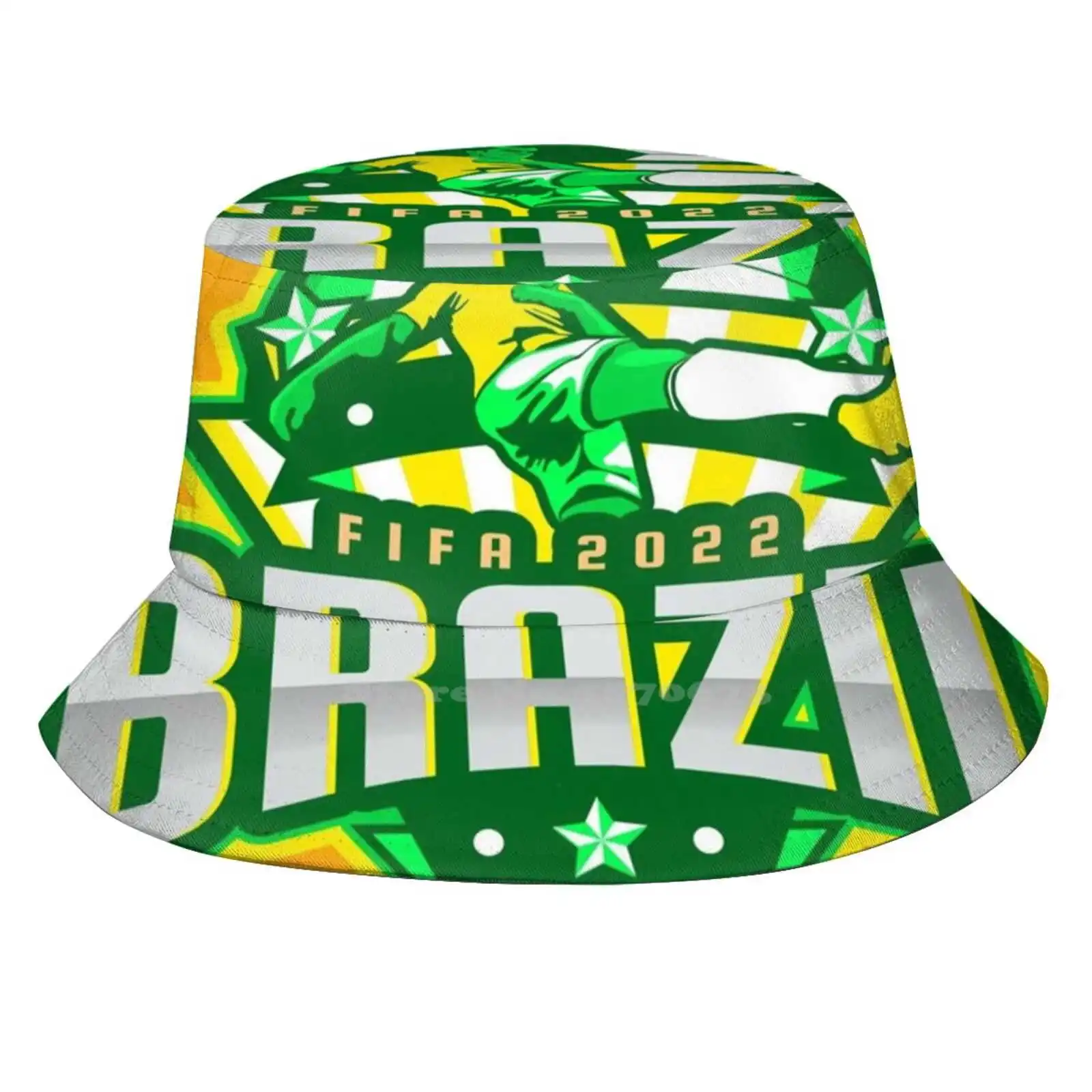 Brazil 2022 Foldable Panama Bucket Hat 
