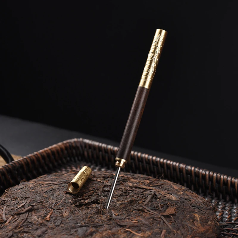 Exquisite Wooden Tea Knife Ebony Tea Knife Needle Pick Puer Tools Cone Needle Brick Tool Chinese Kung Fu Teasets Tool
