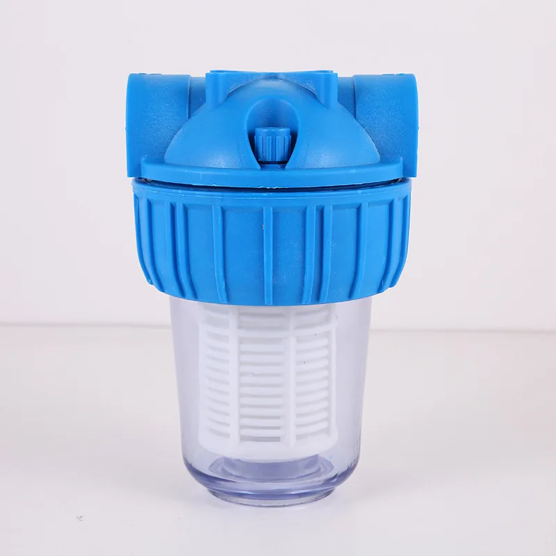 5inch Transparent Filter Bottle Microporous Filter Screen Breeding Farm High Pressure Washer Prefiltration Water Purification