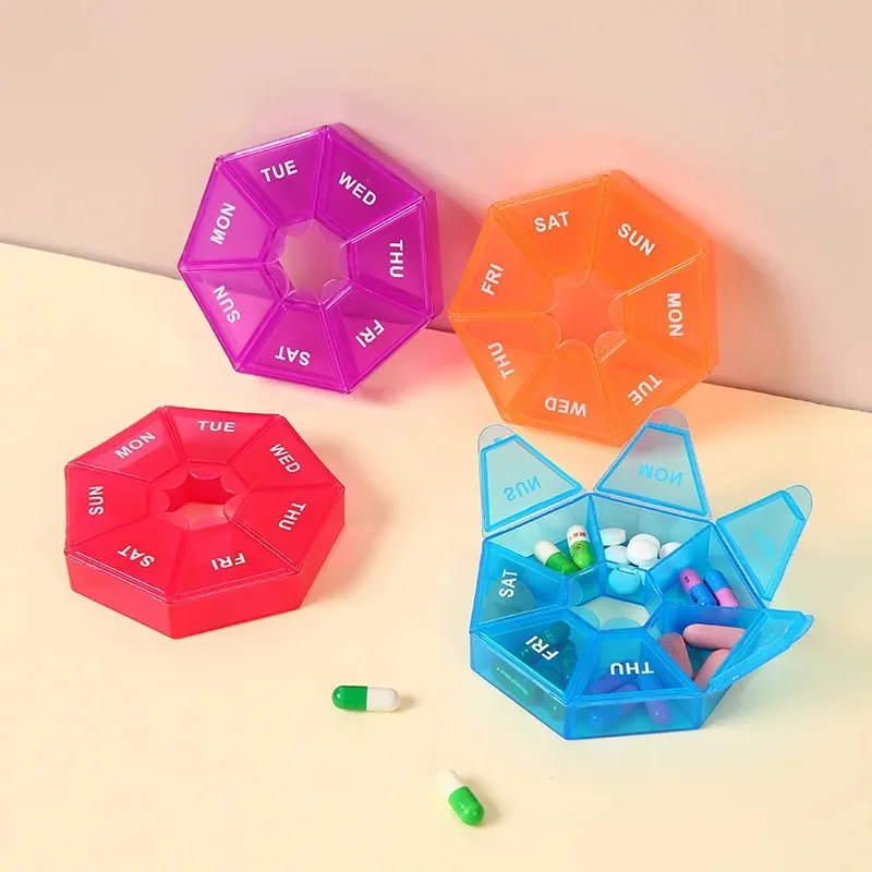 7 Days Pill Medicine Box Weekly Tablet Holder Portable Travel Mini Small Pill Box Pills Cases Storage Organizer Container