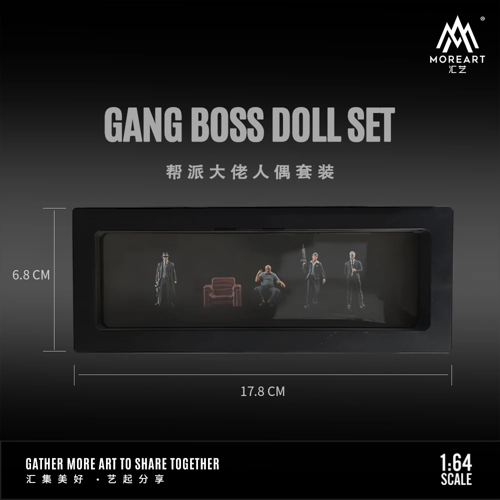 More Art1:64 Gang Boss Action Figure Set Simulating Resin Decoration Figure Model For Display&Gift 