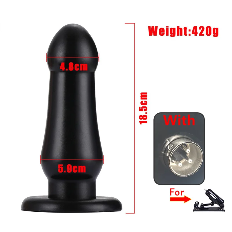 3XLR Sex Machine Attachments Huge soft Butt Plug Large Anal Trainer Realistic Dildo adult Masturbation Toys Vac-U-Lock Connector