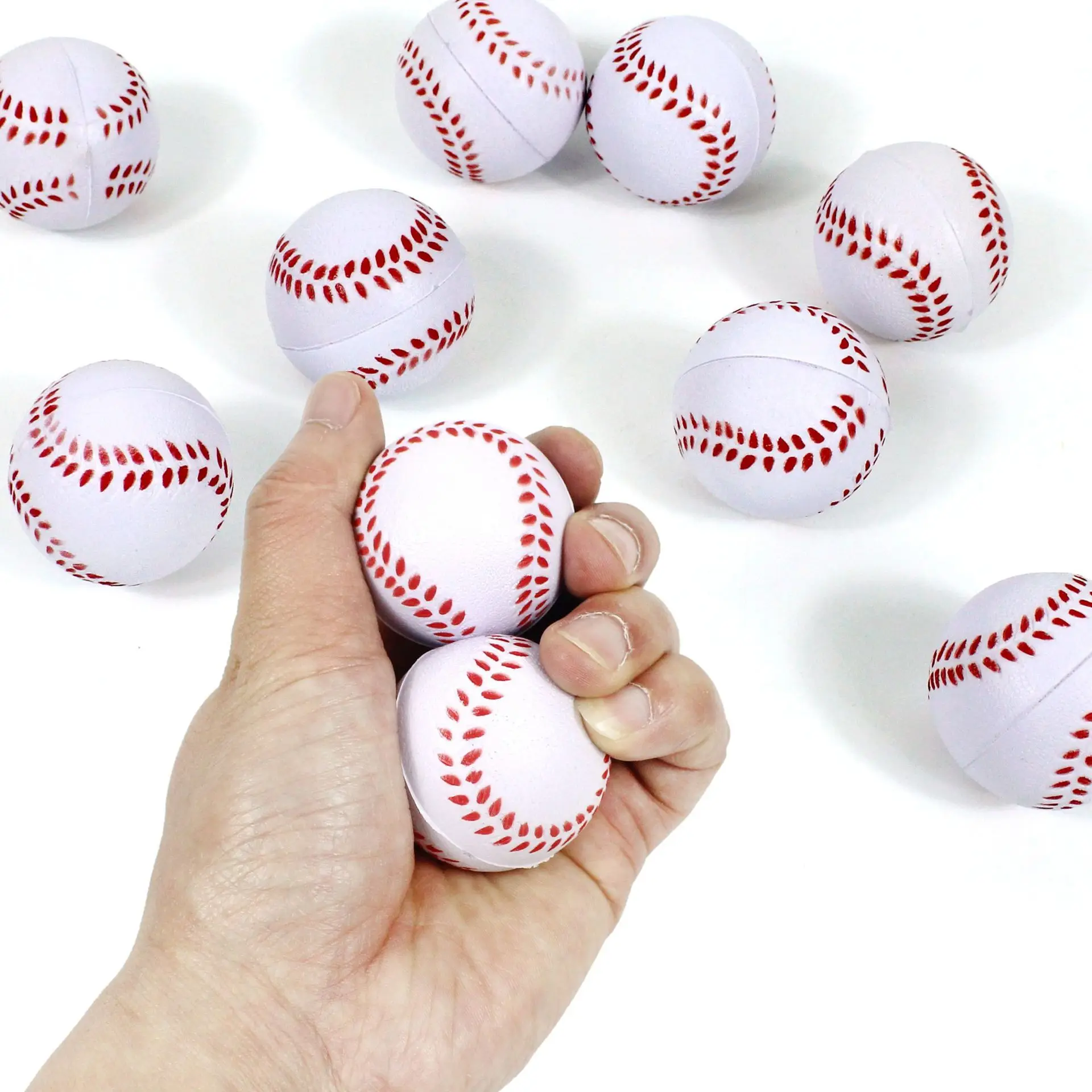 

20Pcs Funny 4cm Mini Baseball Children's Sports Toys PU Foam Jumping Solid Elastic Rubber Balls Kids Birthday Party Favors Gifts