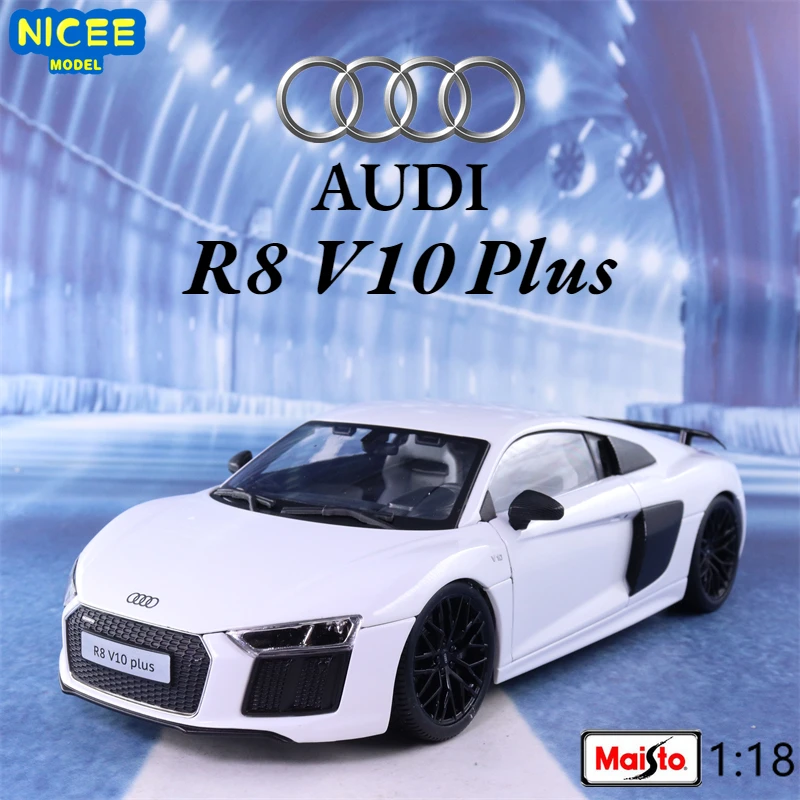 

Maisto 1:18 Audi R8 V10 Plus Fine Edition Simulation Alloy Finished Car Model with Base Collection Ornament Gifts B282