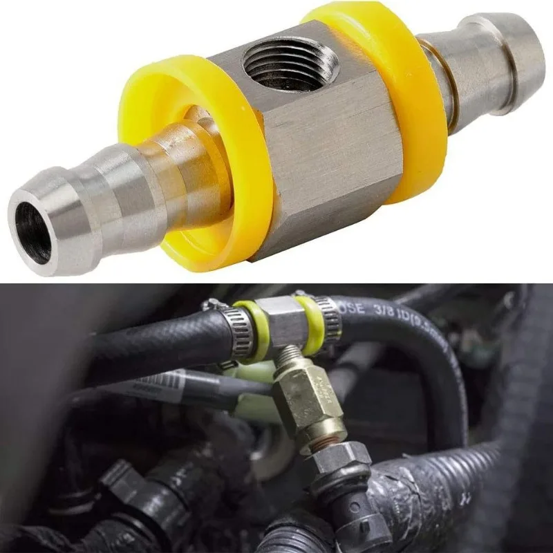 3/8 inch fuel pipe fuel pressure NPT sensor T-type barbed connector automobile engine fuel injection modification adapter