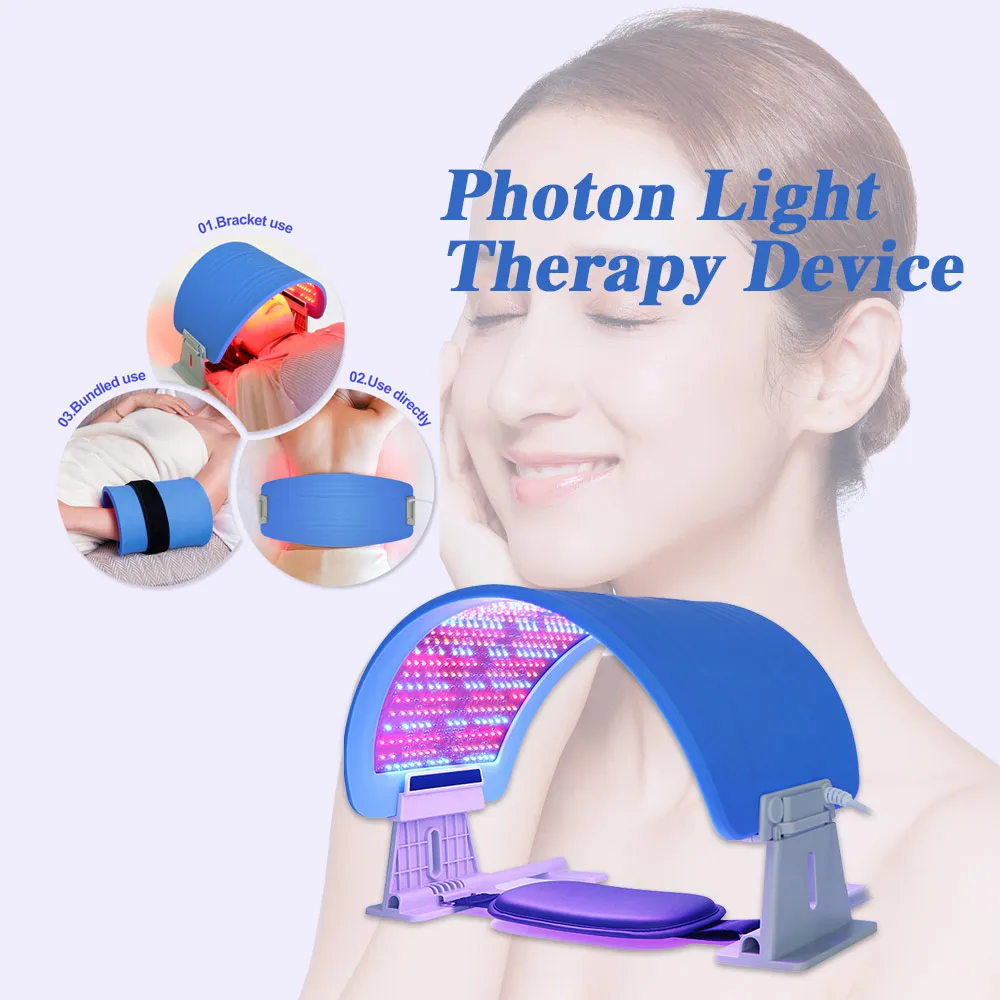 

PDT LED Mask Body Facial 7 Color Led Light Therapy Machine Foldable 573 Lamp Beads Photon Belt Skin Rejuvenation Anti Aging Tool