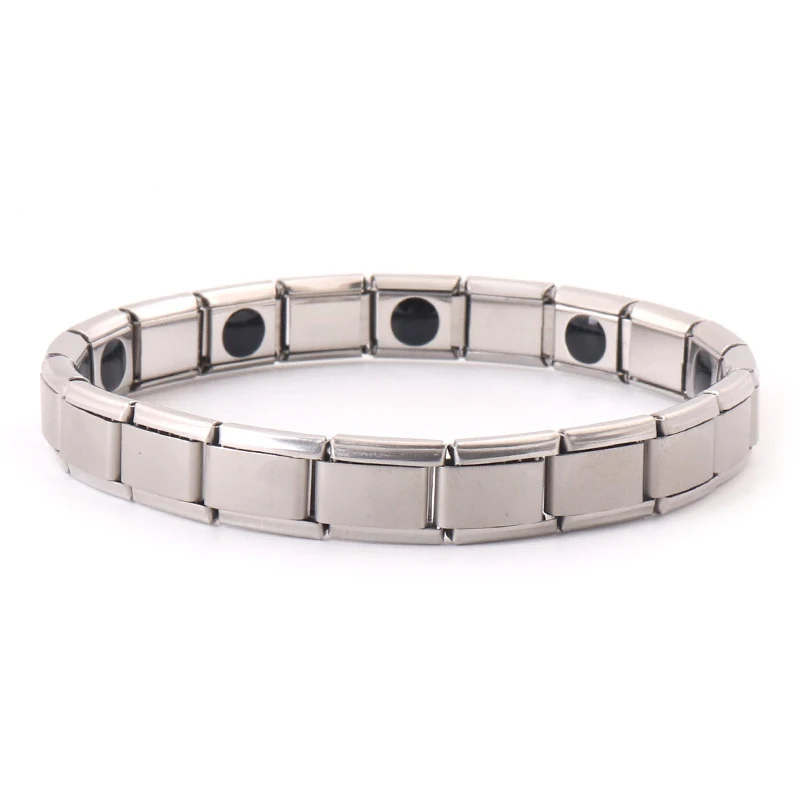 Tourmaline Energy Balance Bracelet Germanium Bracelets Fashion Simple Titanium Steel Bangle For Men Women Health Care Jewelry