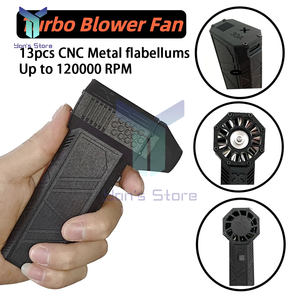 

Mini Turbo Violent Fan Multi-purpose Turbo Jet Fan Compressed Air Duster 120000RPM Portable Hand Held Mini Fan Electric Blower