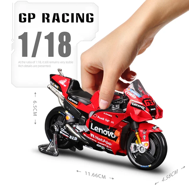 Maisto 2021 MotoGP Racing Ducati Lenovo Team #63 Racing Cars 1:18 Alloy  Motorcycle Model Collection Gift Toy For Adults Children - AliExpress
