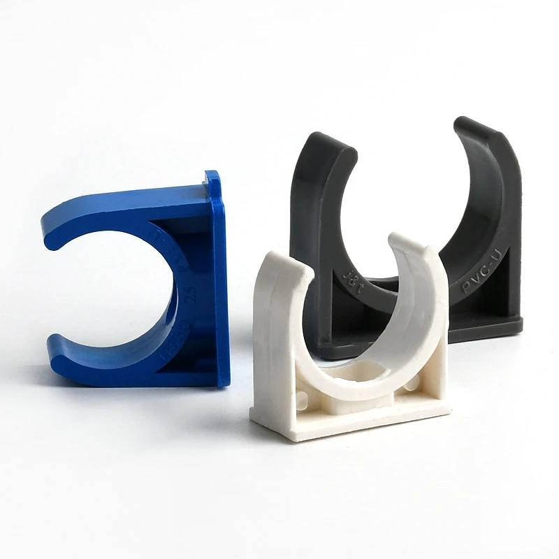 5-50Pcs 20/25/32/40/50/63/75-110mm PVC Pipe Clamp Fixed U-type Clip Water Pipe Support Garden Irrigation System Tube Fittings pvc pipe fittings