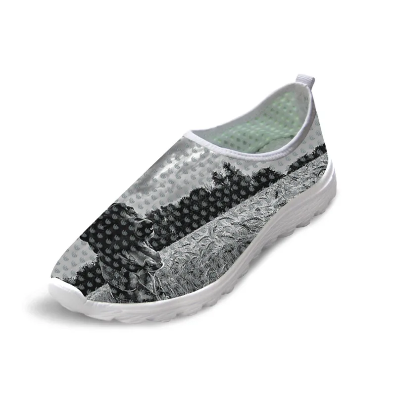 New arrival Greyhound dog Print shoes Female casual Outdoor shoes Light Weight Women Sneakers print breathable mesh shoes