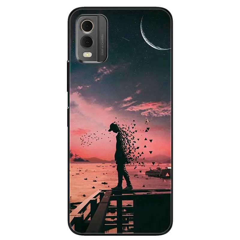 Cartoon Silicone Protective Soft Bumpers with Cool Wolf Design Phone Case