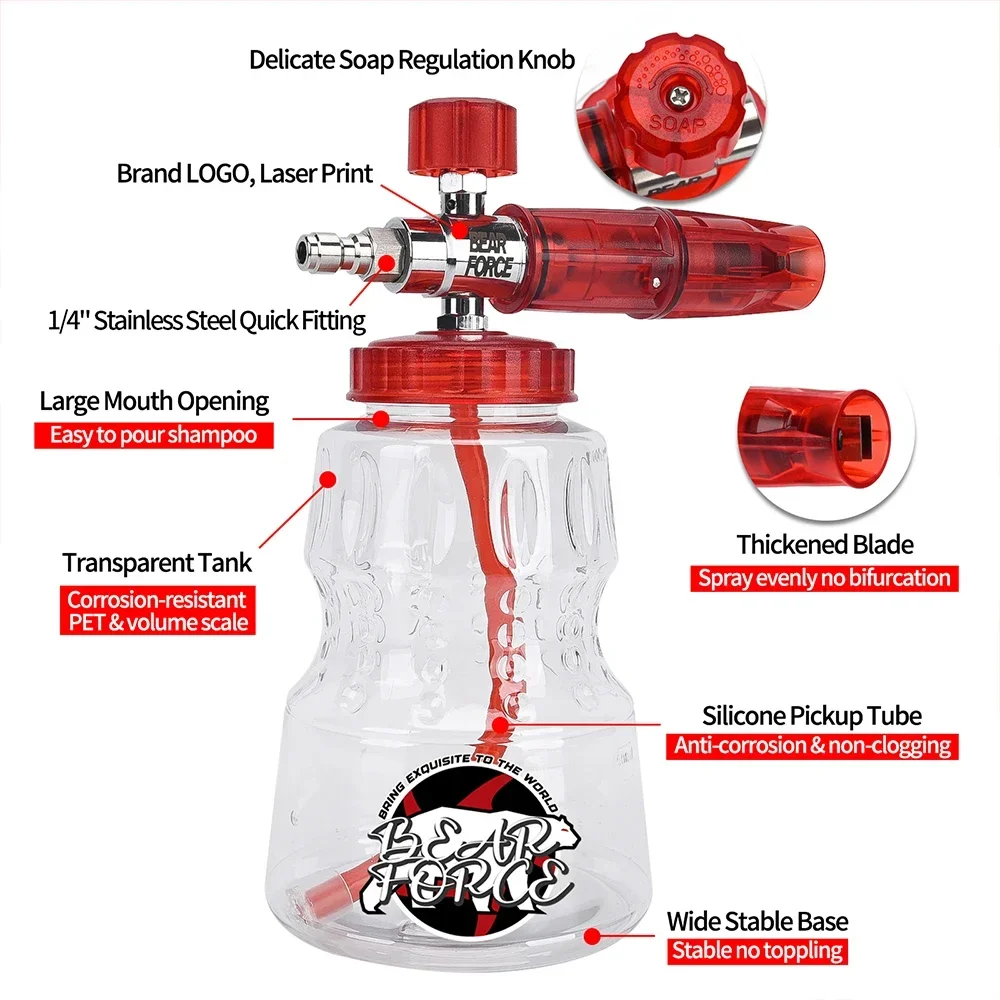 Pressure Washer Water Gun Kit for Car Cleaning Hose Connector For Karcher Nilfisk Parkside Bosch Quick Connector Nozzles 4