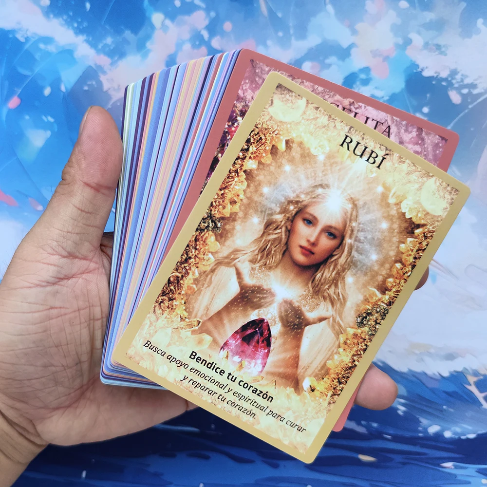 oracle in Spanish Crystal Angels Oracle Cards: A 44-Card