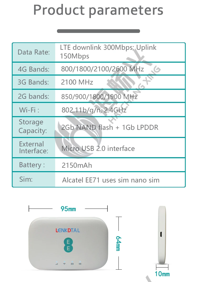 usb internet 4g With Low PriceAlcatel EE71 Wifi Router 300Mbps Speed with Battery Support SIM Card Portable Wifi 4G Router Low Budget usb sim internet modem