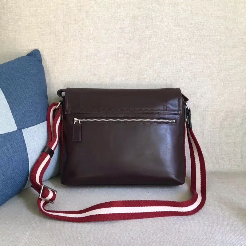Luxury B Style Men's Bag Leather Men's Shoulder Bag Cowhide Crossbody Bag Flap Oil Wax Leather Messenger Bag Men's Upscale