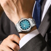 PENGAGAR Trend Men's Watches Classic Fashion Original Quartz Watch for Man Square Dial Waterproof Luminous Date Wristwatch Reloj 5
