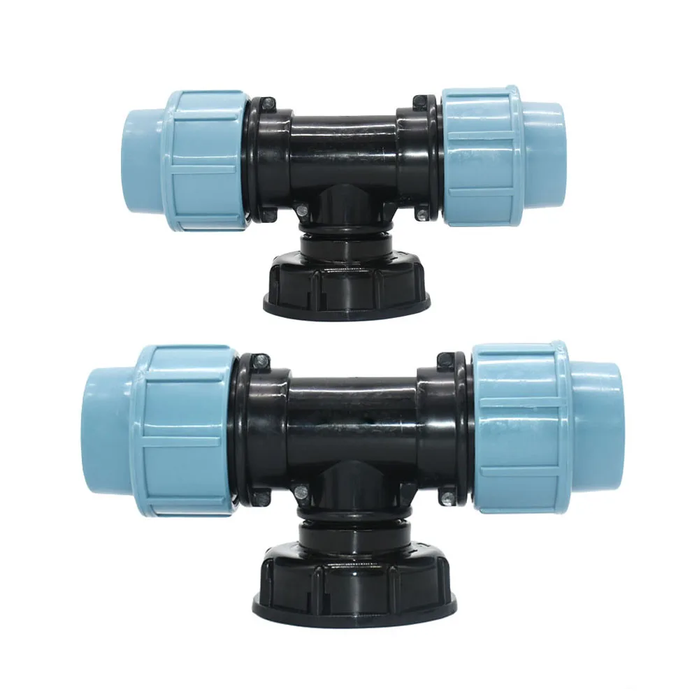 IBC Tank Adapter S60 x 20mm 25mm 32mm PE Tube Connector Elbow Tee Water Splitter Plastic Pipe Fitting For Farm Irrigation