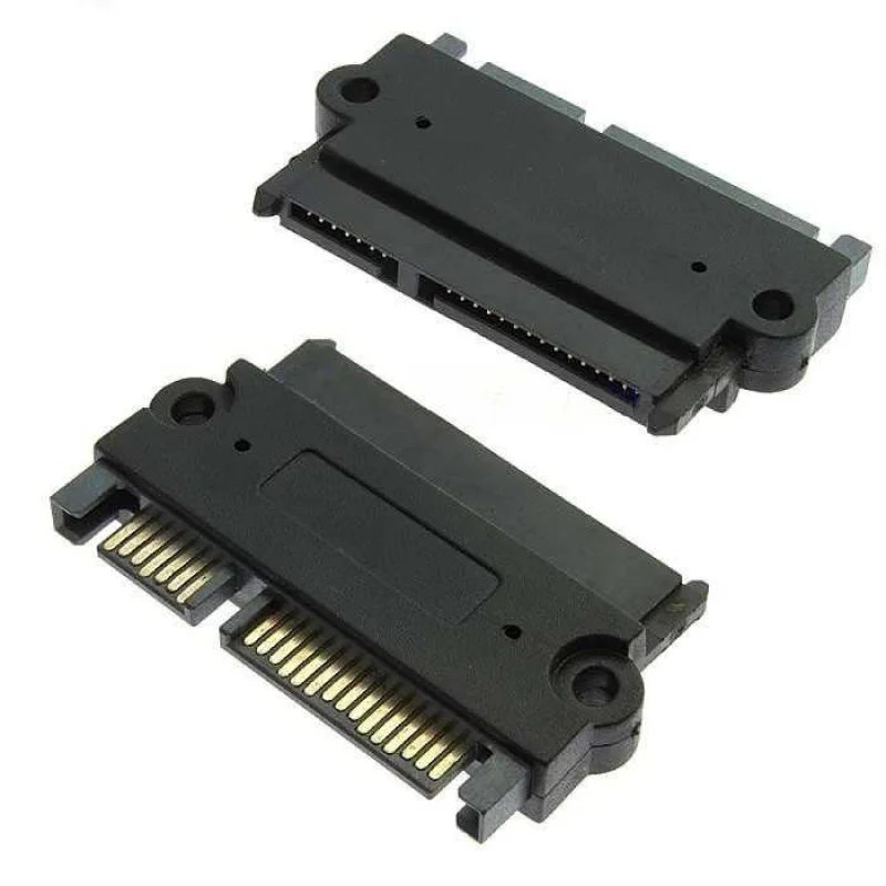 SATA macho para conversor adaptador fêmea SATA, 22Pin, 7Pin Plus 15Pin, Cabo de dados