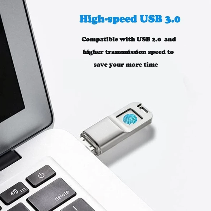 Fingerprint USB3.0 Flash Drive 128G Accurate Identificaiotn Privacy Management Key