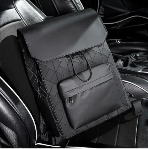 

Рюкзак мужской с геометрическим рисунком, Модный водонепроницаемый ранец, Вместительная дорожная сумка для ноутбука, школьный портфель