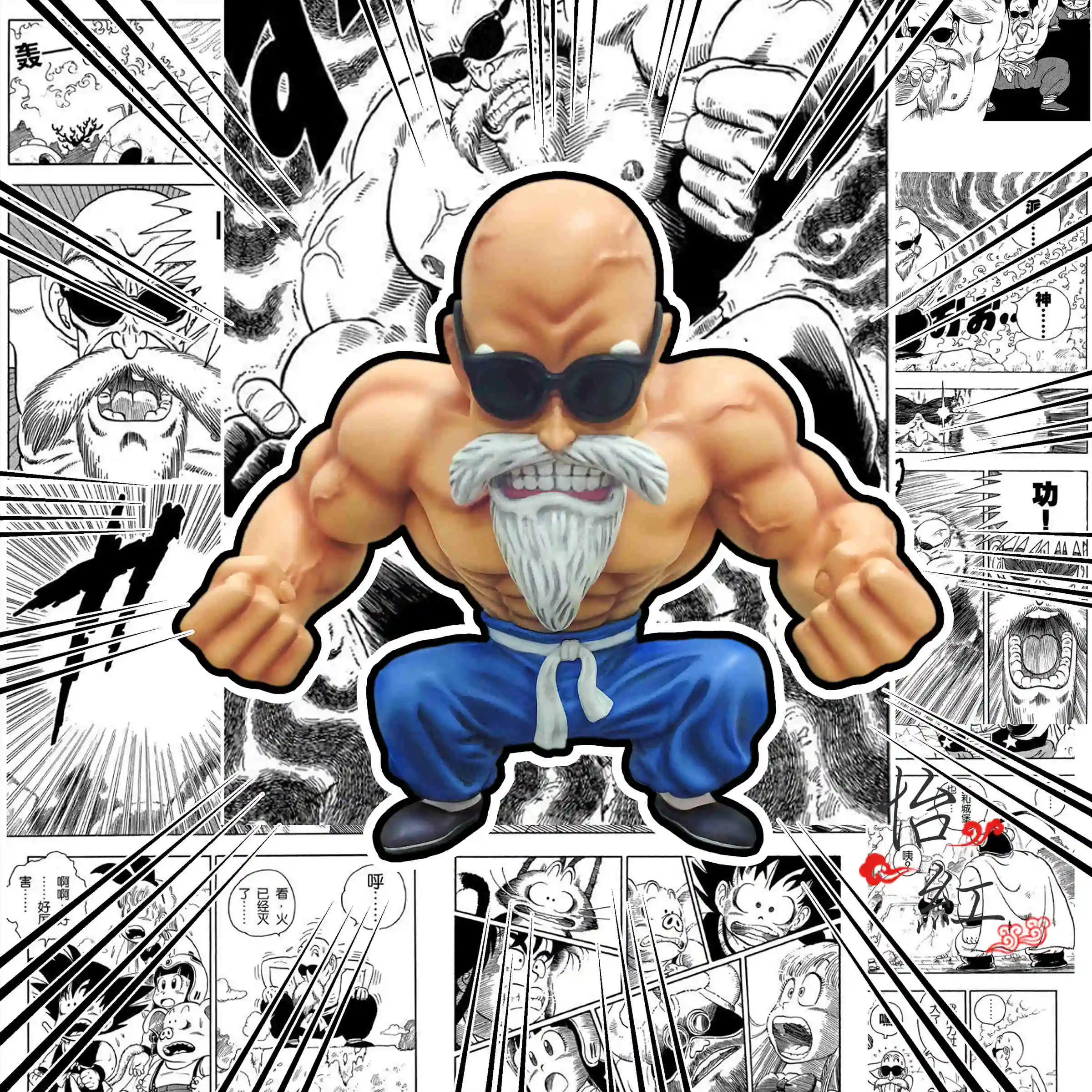 

Anime Figure Dragon Ball Z Muscle Master Roshi Kame Sennin GK Figure Collection Toys Action Figure