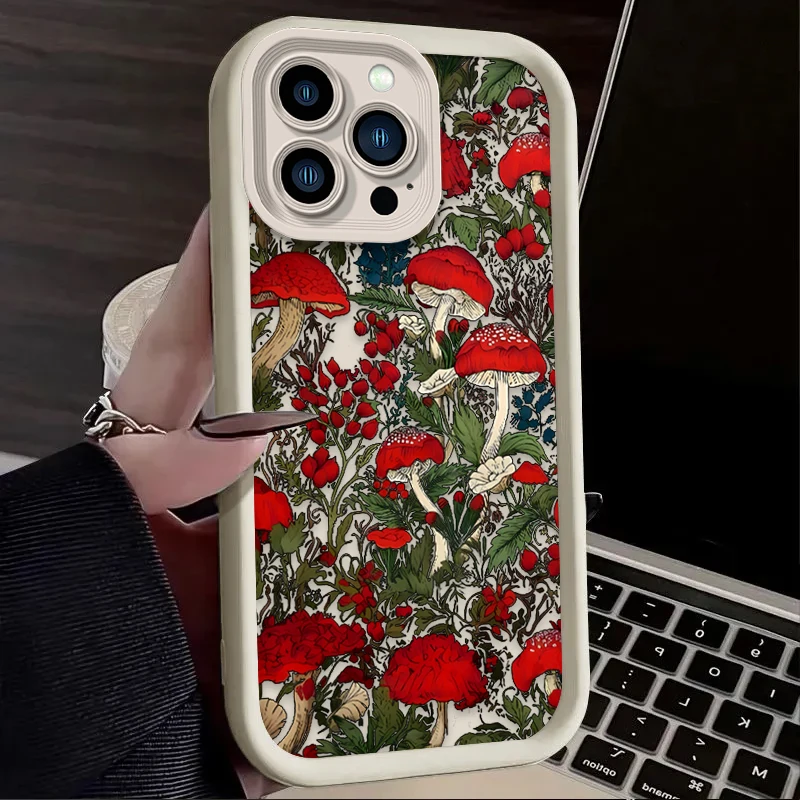 Creativity Mushroom Aesthetic Art Silicone Phone Case