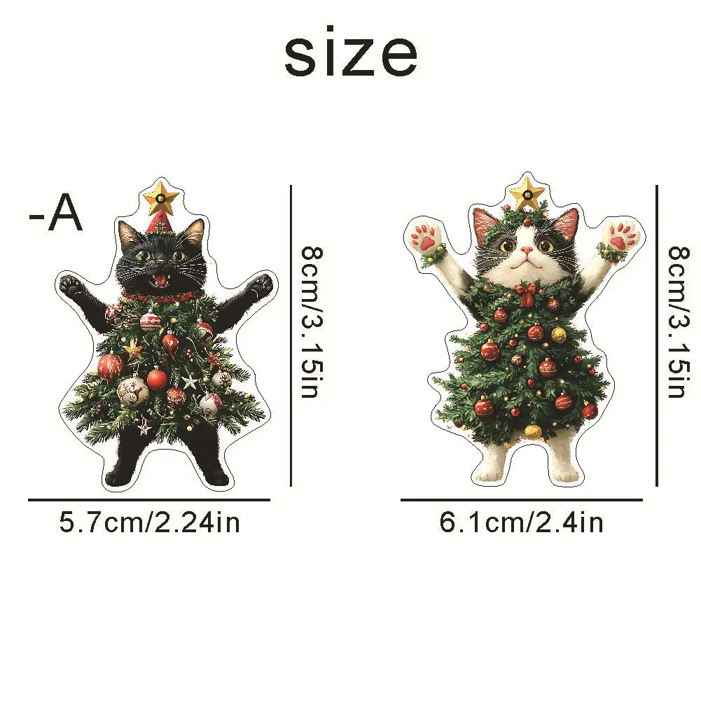 Christmas Decoration Animal Cats Playful Hanging Decoration Realistic Vibrant Cute Colorful Party Supplies Home Decor Kids Gift