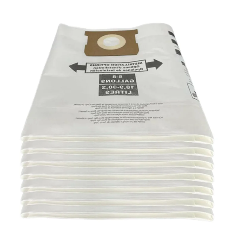 7 Pcs Universal Dry Vac Dust Bag Da 5 A 8 Galloni Aspirapolvere Per Negozio Vac 5-8 Galloni Ridgid Vf Dust Bags