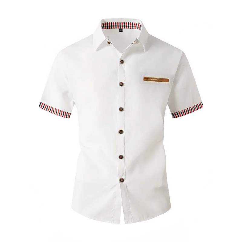 KPOP Fashion Style Harajuku Slim Fit Ropa Hombre Loose Casual All Match Shirt Lapel Lattice Button Cardigan Short Sleeve Blusa
