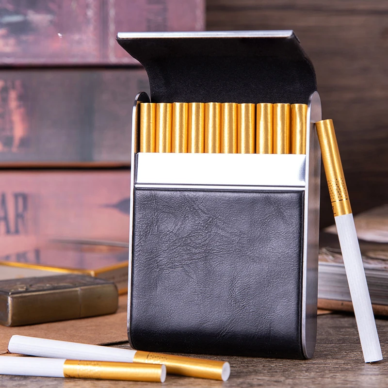 

Personalized Fashion 20 Leather Cigarette Case Men's Creative Cigarette Case New