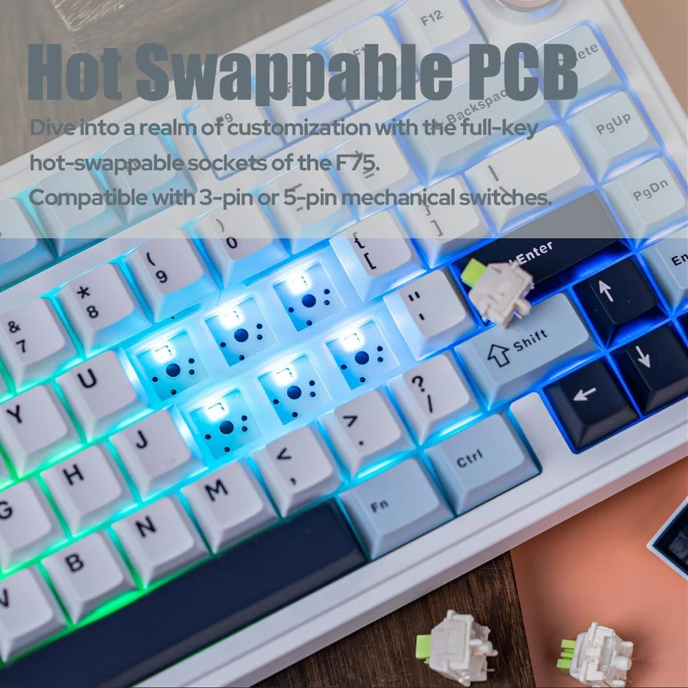 アウラF 75メカニカルキーボード、RGBバックライトゲーミングキーボード Amazon | EPOMAKER x Aula F75 ゲーミングキーボード ガスケット