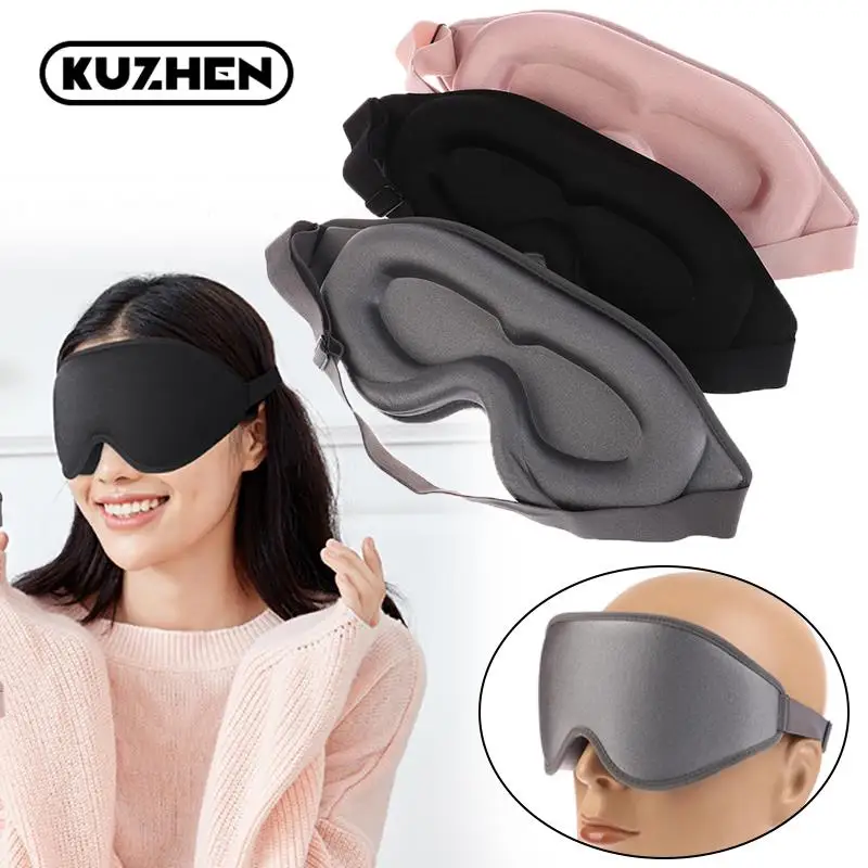 

3D Contoured Sleep Mask 100% Blockout Light Eye Cover for Men Women Adjustable Strap Soft Travel Nap Comfort Sleeping Eyeshade