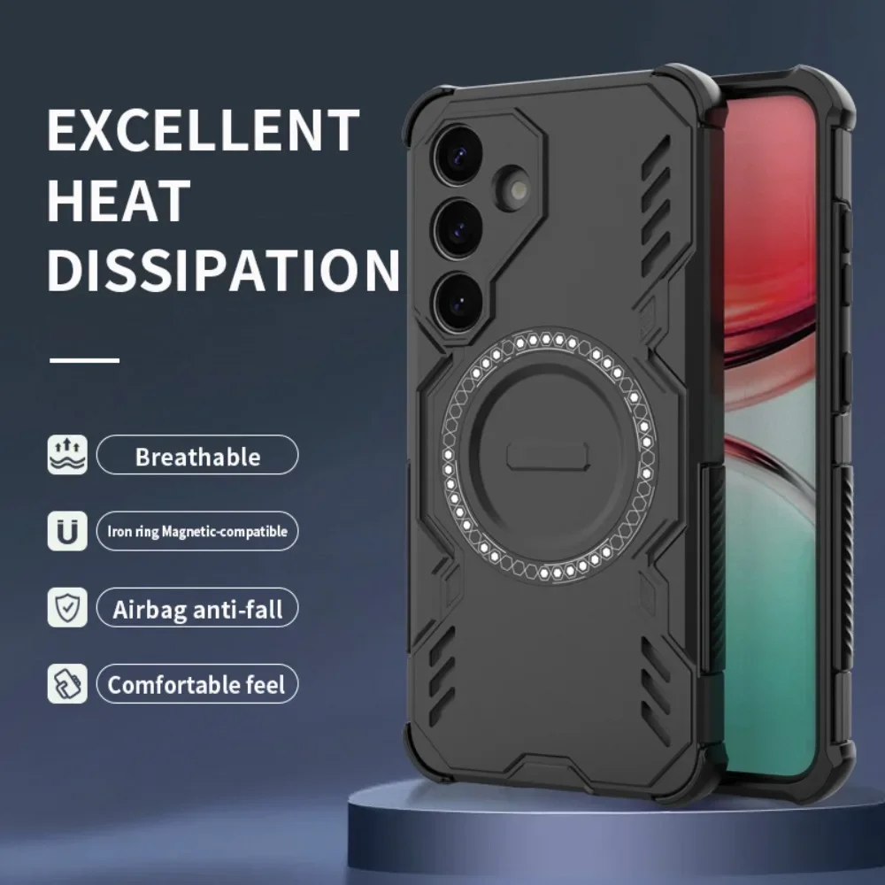 Enhanced Shockproof Magnetic Armor Phone Case - Durable Protective Cover