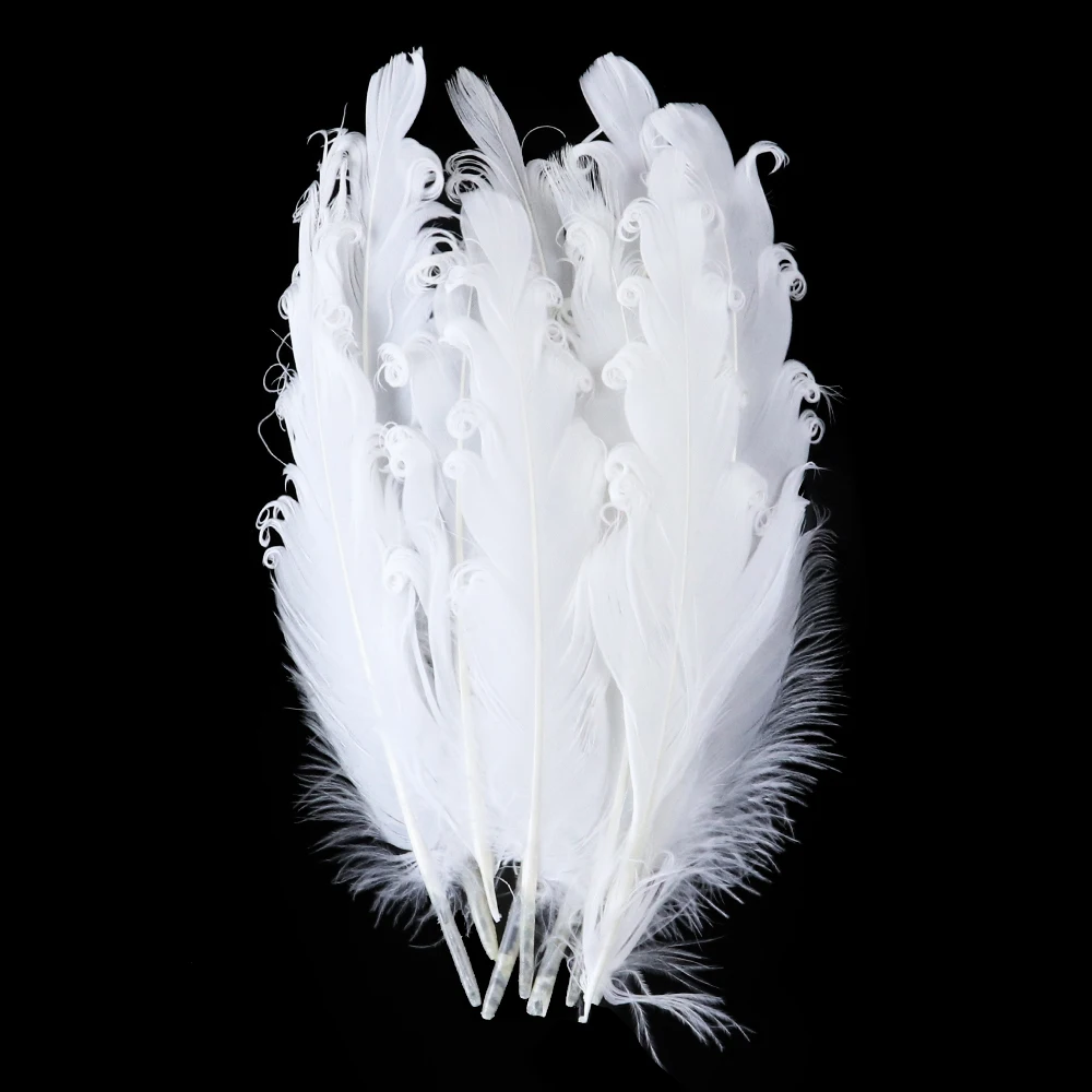Natural White Ostrich Turkey Goose Feathers Crafts DIY Jewelry Headdress Making Wedding Home Decoration Chicken Peacock Plumes Ostrich Feathers Goose Feathers Craft Feathers Natural Feathers Turkey Feathers Peacock Feather Decoration