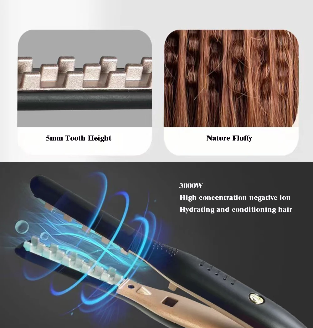 Professional Ceramic Hair Crimper Iron For Voluminous Waves_voghion.com