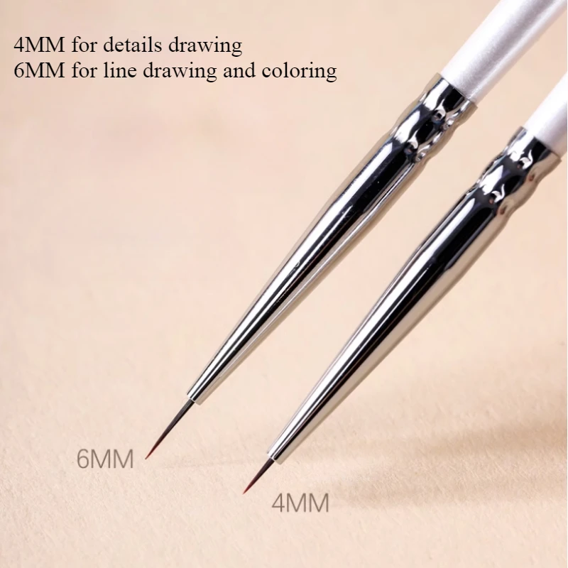 Extreme Fine Line Pen Ultra Light Clay Bjd Doll Drawing Face Brush 2pcs Set DIY Figure Eye Painting Brush Polymer Clay Tool
