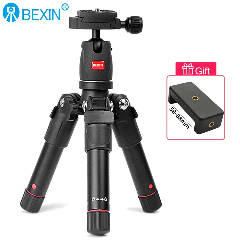 Becin – mini trépied pour appareil photo dslr de bureau, support de  téléphone, trépied de voyage pliable portable flexible pour appareil photo  dslr avec mini rotule - AliExpress