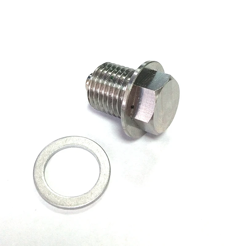 M14 X 1.5 M12 M16 M18 M20 M24 Magnetic Stainless Steel Oil Drain Plug Sump Drain Nut Bolt with 1 Silver Gasket