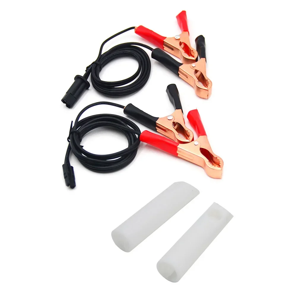 Kit de limpieza de inyectores de motocicleta y coche, adaptador de limpiador de lavado a ras de inyector de combustible con 2 cables de alimentación, juego de herramientas de limpieza automática