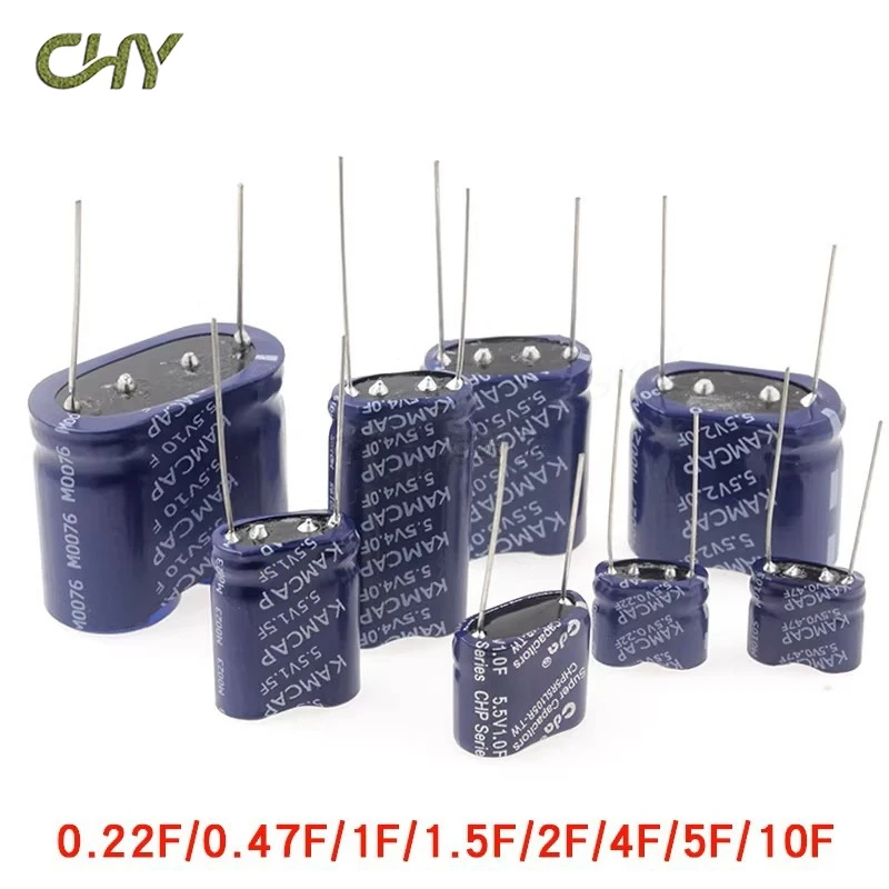 Supercapacitor 5.5V 0.22F 0.47/1/1.5/2/4/5/10F Combo Type Ultra Capacitor