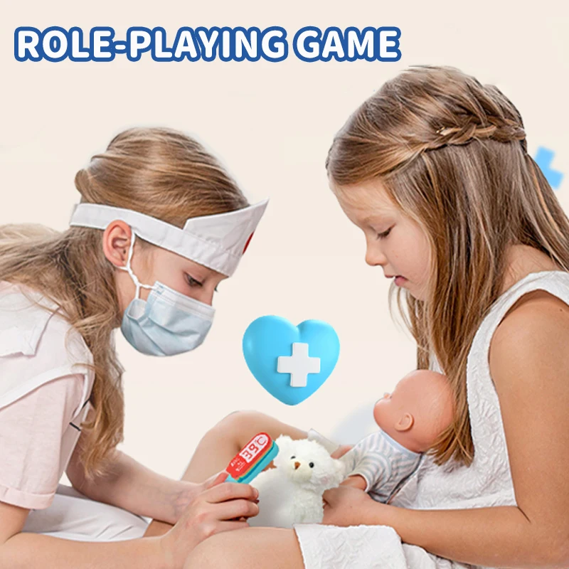 Children Doctor Toys Set Kids Pretend Play Doctor Educational Toys Simulation Doctor Nurse's Medicine Role Playing Pretend Toy 4