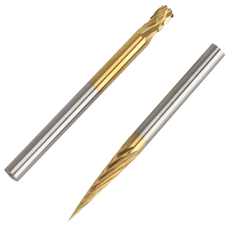 금속 목재용 텅스텐 카바이드 로터리 버, 티타늄 코팅 미니 파일, 목공 도구, 3x3mm