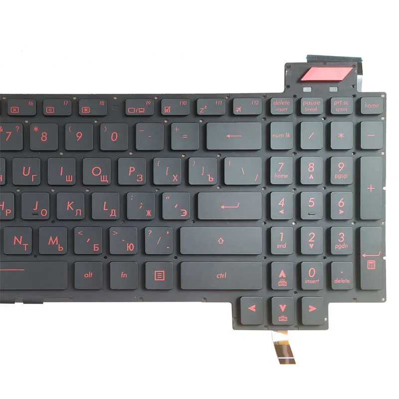 Teclado Retroiluminado Russo para Asus Rog Fx503 Fx503v Fx503vm Fx503vd Fx63 Fx63v Fx63vd Fx63vm Zx63v 90nr0gn1-r31us0 ru Novo - Imagem 2
