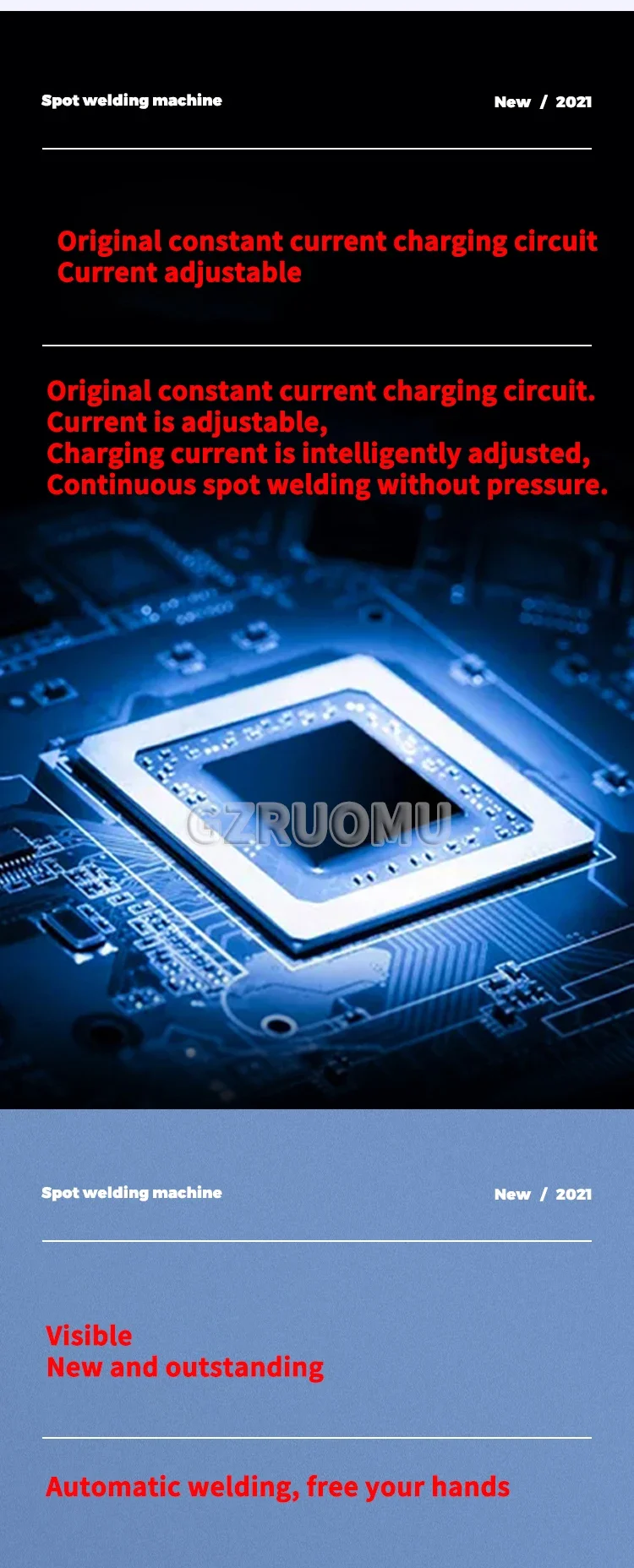 Energy Storage Capacitor Spot Welder Controller Portable Spot Welder Suit Semiau