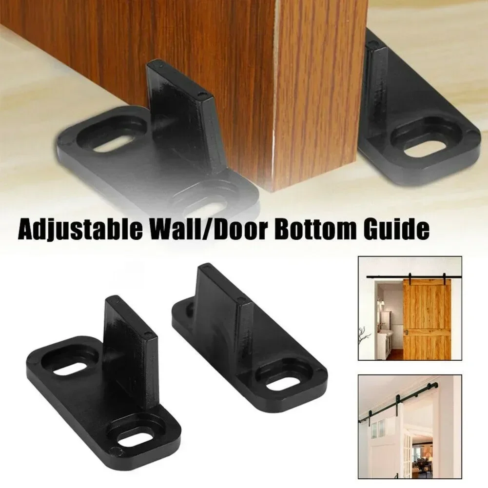 Sliding Barn Door Guide 2pcs Adjustable Stay Roller for Bottom of Sliding Door Silent