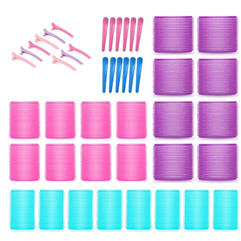 

Набор бигудей для волос, безнагревательные бигуди, бигуди с самозахватом и заколками для волос C1FF